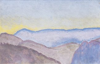 塞默灵的景观与拉克斯的景色 Landscape in Semmering with view of Rax (c.1913; Austria                     )，科罗曼·莫塞尔