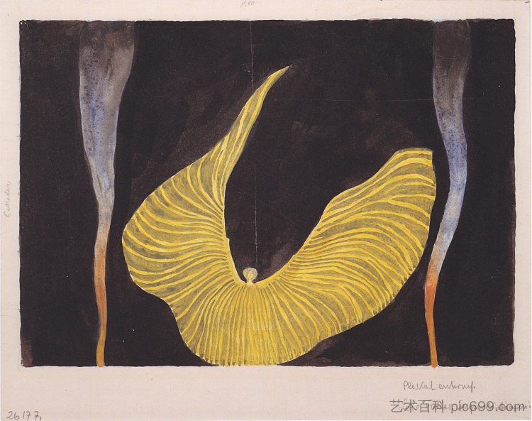 蛇形舞者。露易丝·富勒的海报设计。 Serpentine dancer. Poster design for Lois Fuller. (c.1902; Austria ),科罗曼·莫塞尔