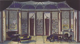 赫尔曼·巴赫尔的《魅影》舞台设计 Stage design for ‘The Phantom’ of Hermann Bahr (1913)，科罗曼·莫塞尔