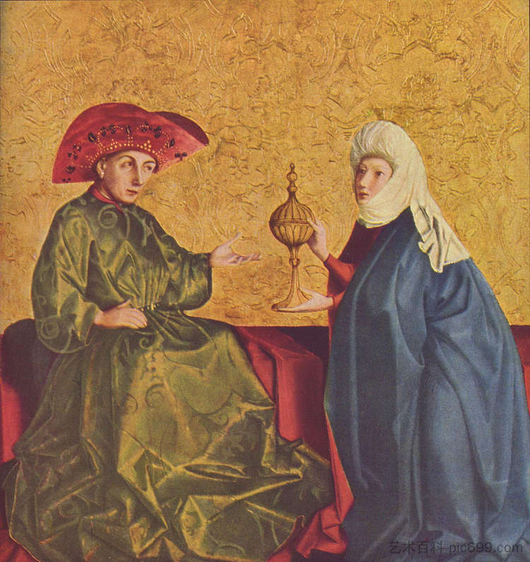 所罗门王和示巴王后 King Solomon and the Queen of Sheba (c.1434; Basel,Switzerland  )，康拉德·维茨