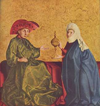 所罗门王和示巴王后 King Solomon and the Queen of Sheba (c.1434; Basel,Switzerland                     )，康拉德·维茨