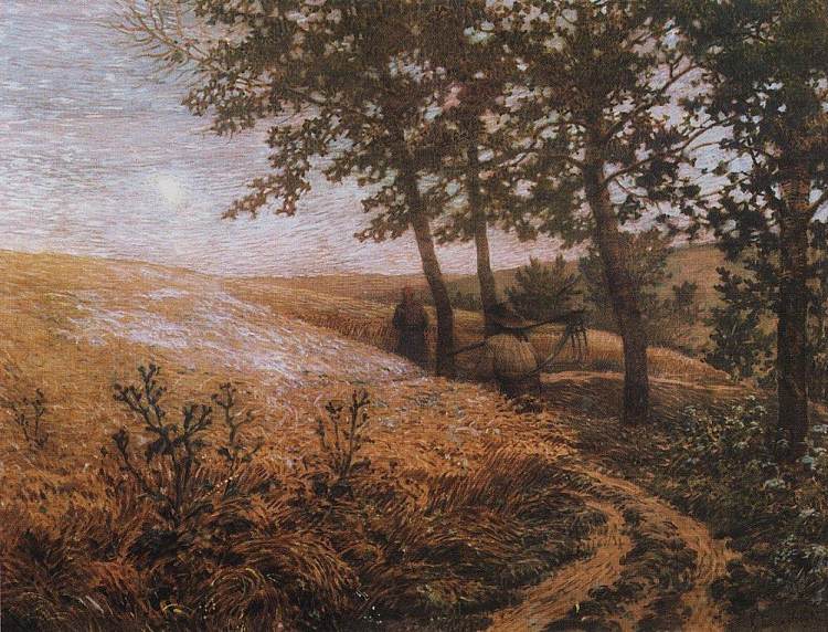 傍晚景观 Evening landscape (1907)，康斯坦丁·博加耶夫斯基