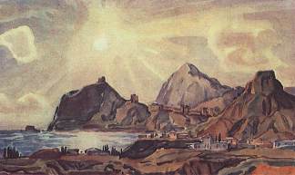 苏达克景观 View of Sudak (c.1935)，康斯坦丁·博加耶夫斯基