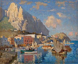 卡普里岛的景色 View of Capri (c.1926)，康斯坦丁·戈尔巴托夫