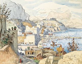 卡普里岛的景色 A View of Capri (1927)，康斯坦丁·戈尔巴托夫