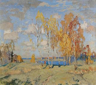 秋天的风景 Autumn Landscape (1929)，康斯坦丁·戈尔巴托夫