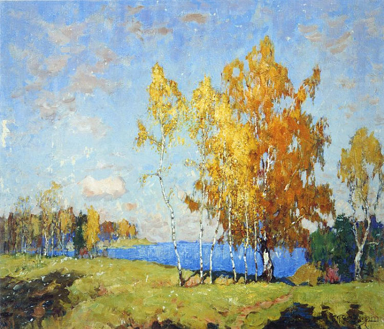 秋天的风景 Autumn Landscape (1929)，康斯坦丁·戈尔巴托夫