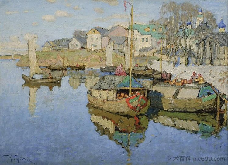 河上的船 Boats on the River，康斯坦丁·戈尔巴托夫