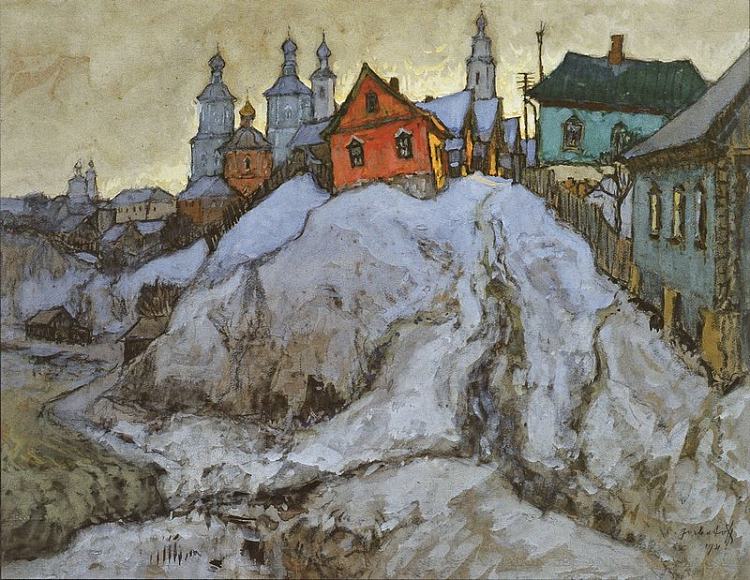 在俄罗斯村庄的夜晚 Evening in a Russian Village (1931)，康斯坦丁·戈尔巴托夫