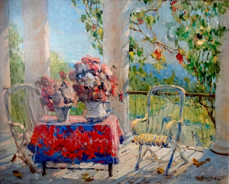 在露台上 On the Terrace (1931)，康斯坦丁·戈尔巴托夫