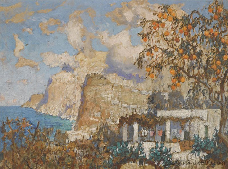 橙树，卡普里岛 Orange Tree, Capri，康斯坦丁·戈尔巴托夫