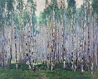 白桦林的春天 Spring in a Birch Forest (1932)，康斯坦丁·戈尔巴托夫