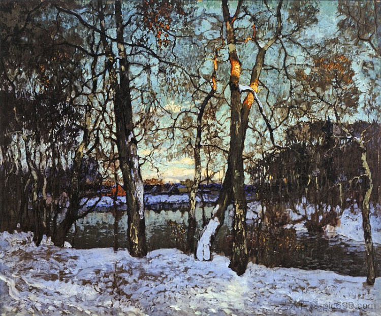 冬季日落 Winter Sunset (1917)，康斯坦丁·戈尔巴托夫