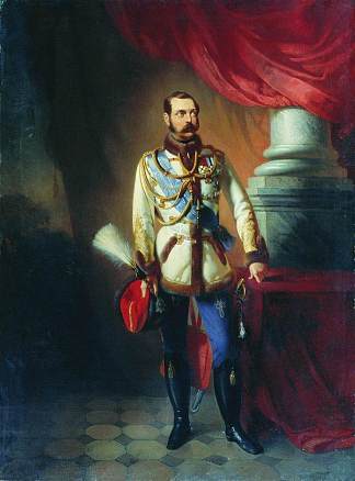 俄罗斯亚历山大二世的肖像 Portrait of Alexander II of Russia (c.1860)，康斯坦丁·马科夫斯基