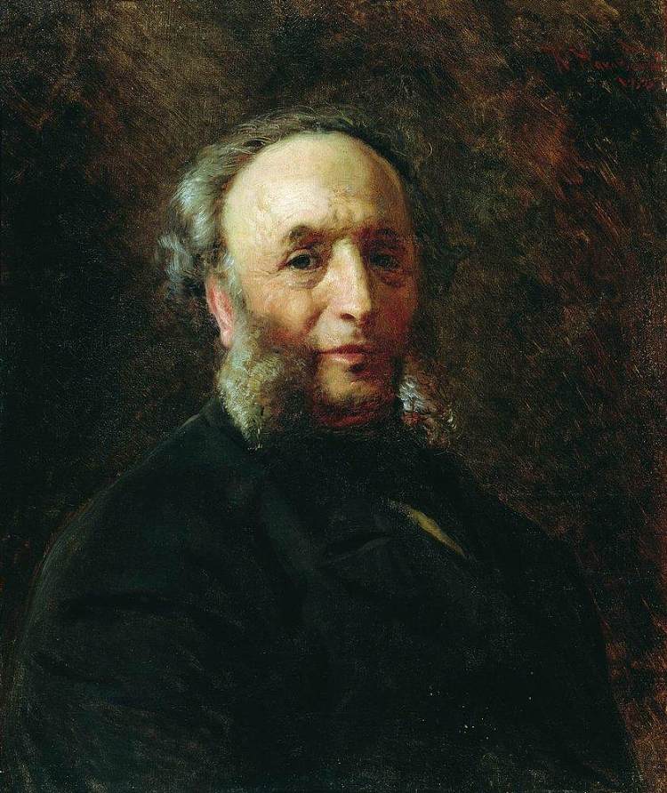 艺术家伊万·艾瓦佐夫斯基的肖像 Portrait of the Artist Ivan Aivazovsky (1887)，康斯坦丁·马科夫斯基