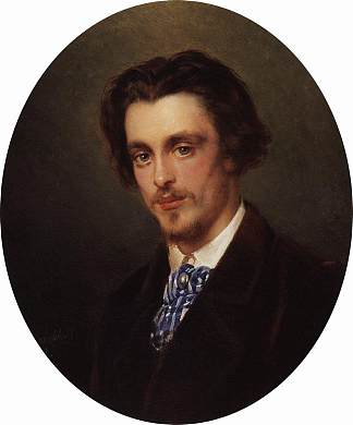 V.Makovsky的肖像，艺术家的兄弟 Portrait of V.Makovsky, Artist’s Brother (1868)，康斯坦丁·马科夫斯基