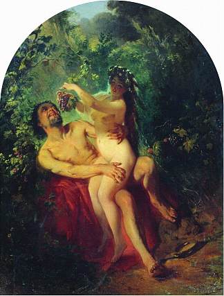 色狼和仙女 Satyr and Nymph (1863)，康斯坦丁·马科夫斯基