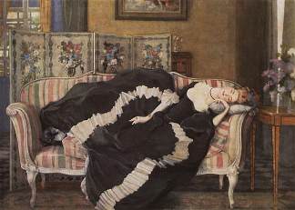 一个沉睡的女人 A Sleeping Woman (1909)，康斯坦丁·索莫夫