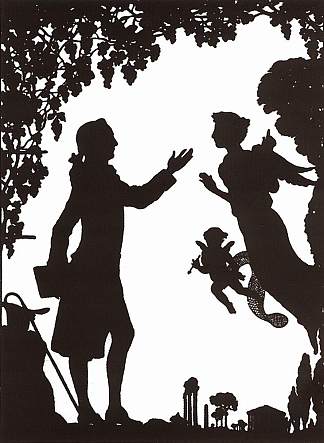 歌德、缪斯和丘比特 Goethe, Muse and Cupid (1906)，康斯坦丁·索莫夫