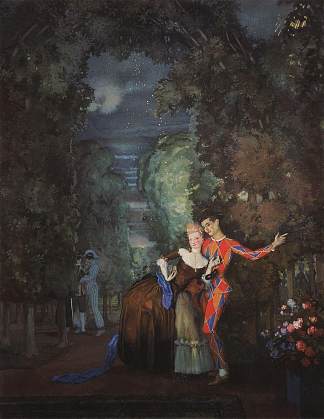 淑女和丑角 Lady and Harlequin (1912)，康斯坦丁·索莫夫