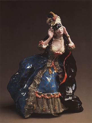 摘下面具的女士 Lady Taking off a Mask (1906)，康斯坦丁·索莫夫