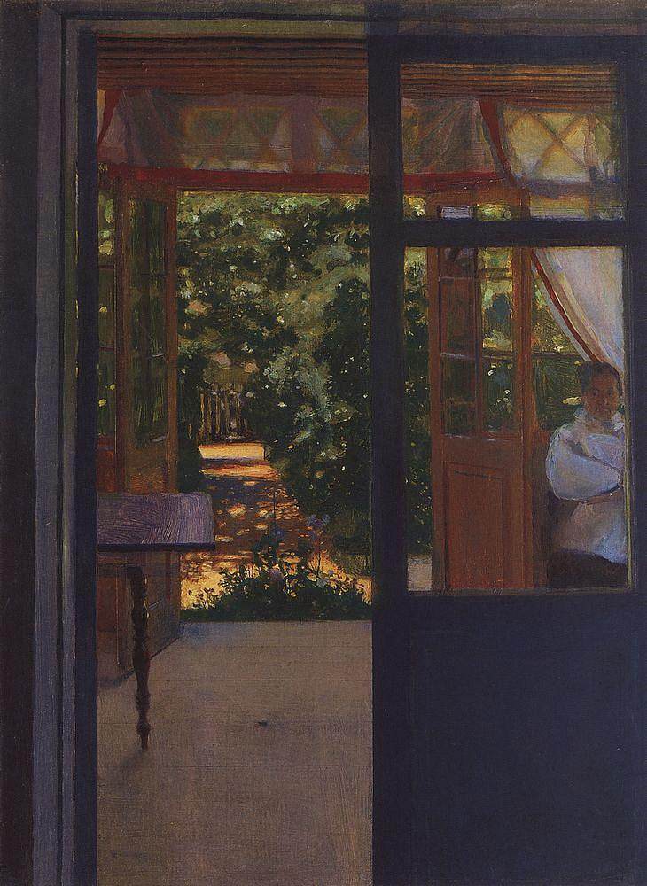 在阳台上 On the Balcony (1901)，康斯坦丁·索莫夫