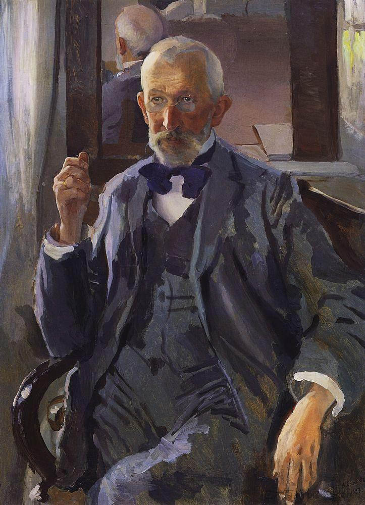 艺术家父亲A.索莫夫的肖像 Portrait of A. Somov, the Artist's Father (1897)，康斯坦丁·索莫夫