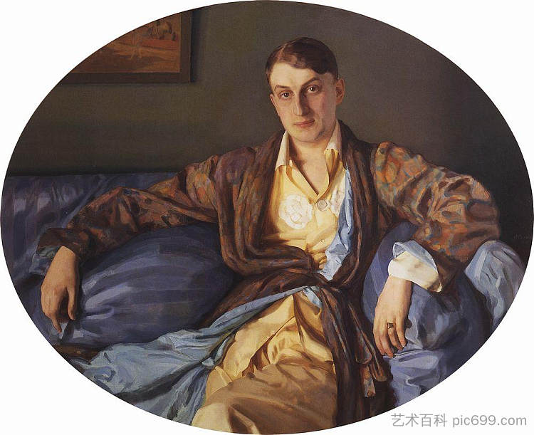 M.卢基亚诺夫的肖像 Portrait of M. Lukyanov (1918)，康斯坦丁·索莫夫