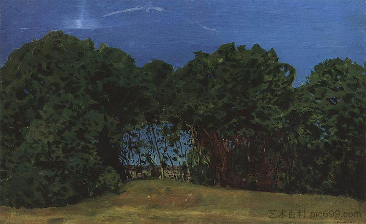 夏季景观 Summer Landscape (1900)，康斯坦丁·索莫夫