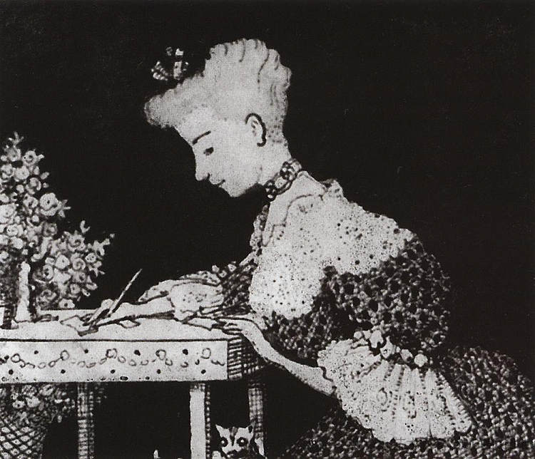 桌子后面的女士（匿名信） The Lady behind the Desk (Anonymous Letter) (1904)，康斯坦丁·索莫夫