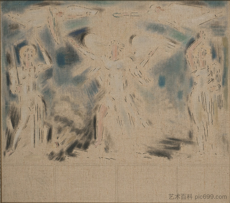 寓言场景 Allegorical scene (1945 - 1955)，科斯坦蒂诺斯·帕西尼斯