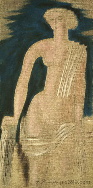 希腊古代人物（双联画） Figure from Greek Antiquity (diptych)，科斯坦蒂诺斯·帕西尼斯