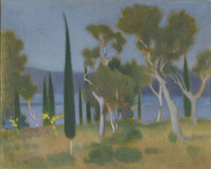 景观 Landscape (c.1917)，科斯坦蒂诺斯·帕西尼斯