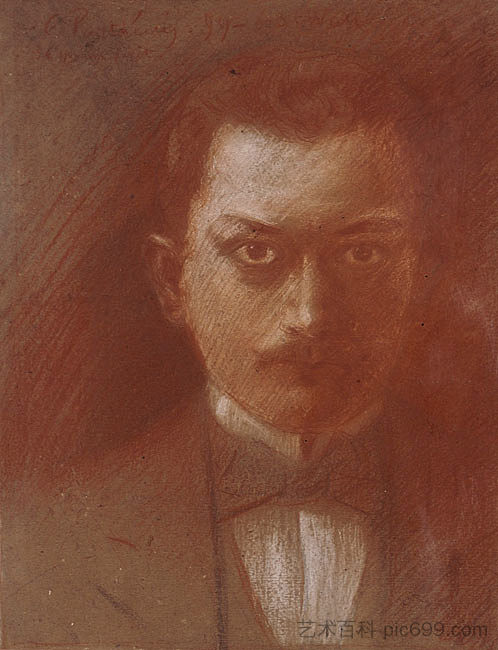 自画像 Self-Portrait (1899)，科斯坦蒂诺斯·帕西尼斯