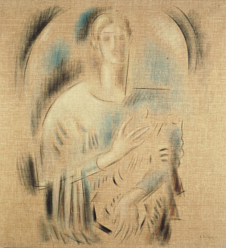 圣塞西莉亚 St. Cecilia (c.1938)，科斯坦蒂诺斯·帕西尼斯