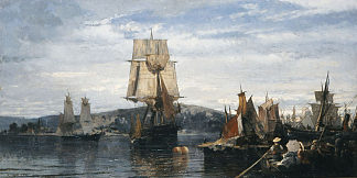 港口外 Outside the harbor (1872)，康斯坦丁·沃拉纳基思