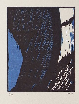 悬浮在天空中的东西 Things Suspended in the Sky (1914)，恩地孝四郎
