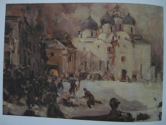 逃离诺夫哥罗德的法西斯分子 Fleeing of fascists from Novgorod (1945)，库克里尼客西