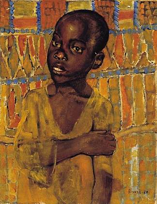 非洲男孩 African boy (1907)，库兹马·彼得罗夫
