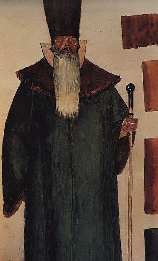 服装设计博雅尔到普希金的鲍里斯·戈杜诺夫的悲剧 Costume Design Boyar to the tragedy of Pushkin’s Boris Godunov (1923)，库兹马·彼得罗夫