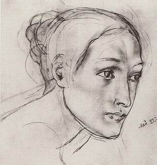 女头 Female head (1910)，库兹马·彼得罗夫