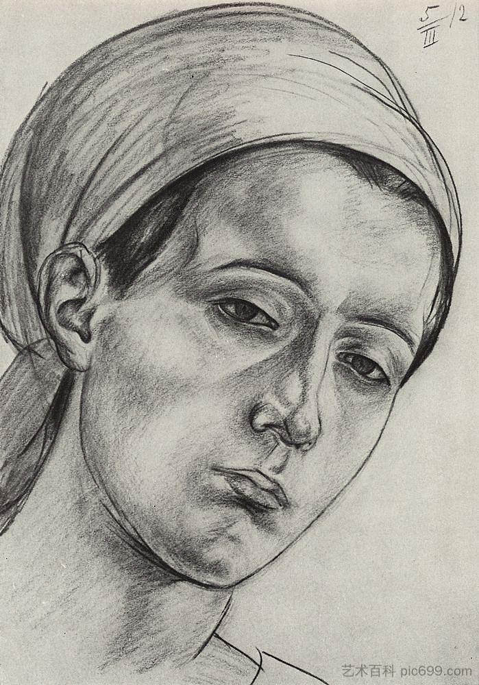 女头 Female head (1912),库兹马·彼得罗夫