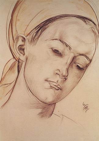 女头 Female head (1913)，库兹马·彼得罗夫