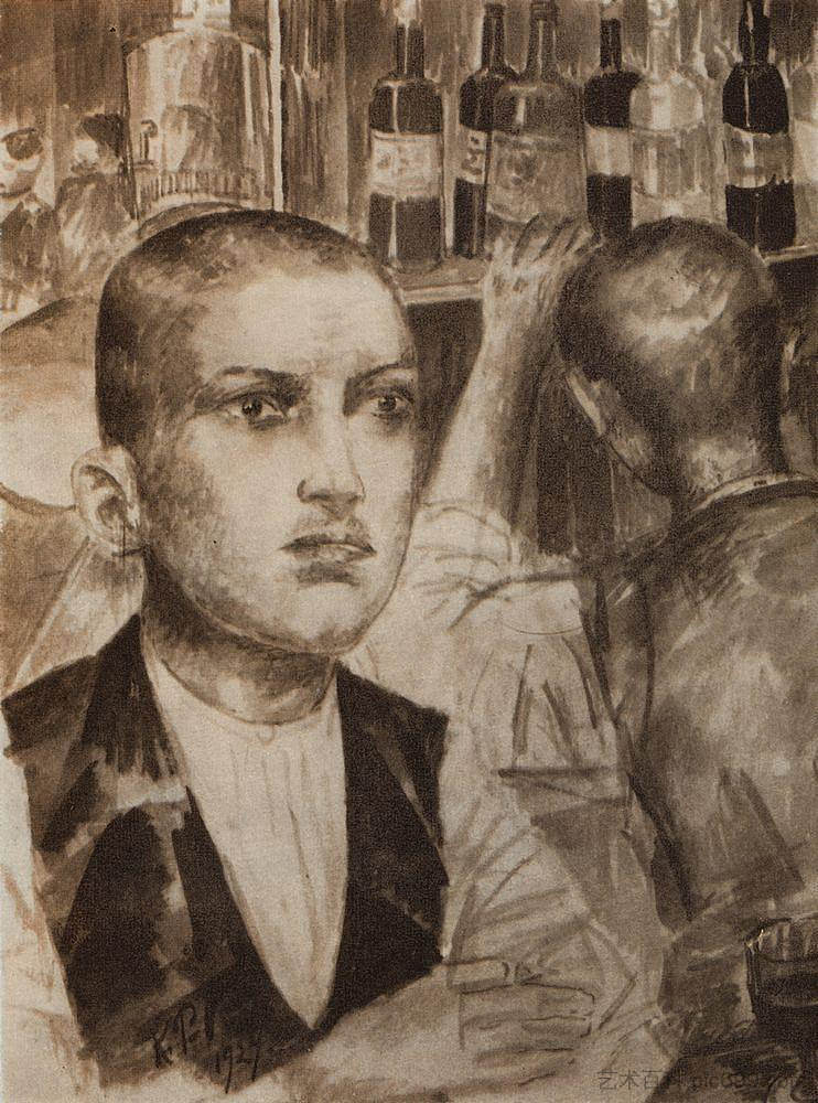 加森巴黎咖啡馆 Garson Parisian cafe (1924),库兹马·彼得罗夫