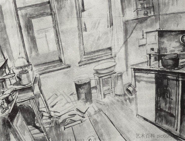 厨房 Kitchen (1922)，库兹马·彼得罗夫