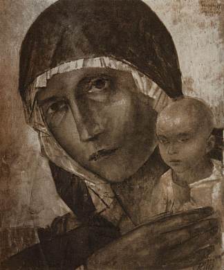 麦当娜和孩子 Madonna and Child (1923)，库兹马·彼得罗夫