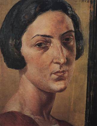M.爱伦堡的肖像 Portrait of M. Ehrenburg (1924)，库兹马·彼得罗夫