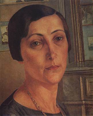 肖像 S.N. 安德罗尼科娃 Portrait S.N. Andronikova (1925)，库兹马·彼得罗夫