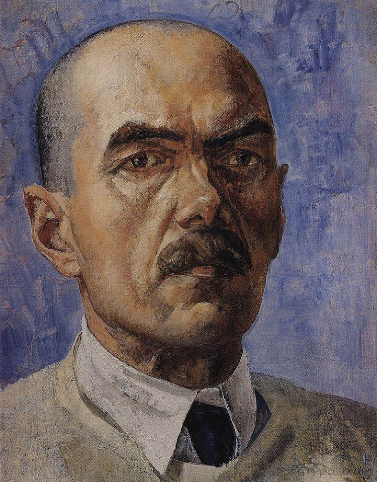 自画像 Self-portrait (1929)，库兹马·彼得罗夫