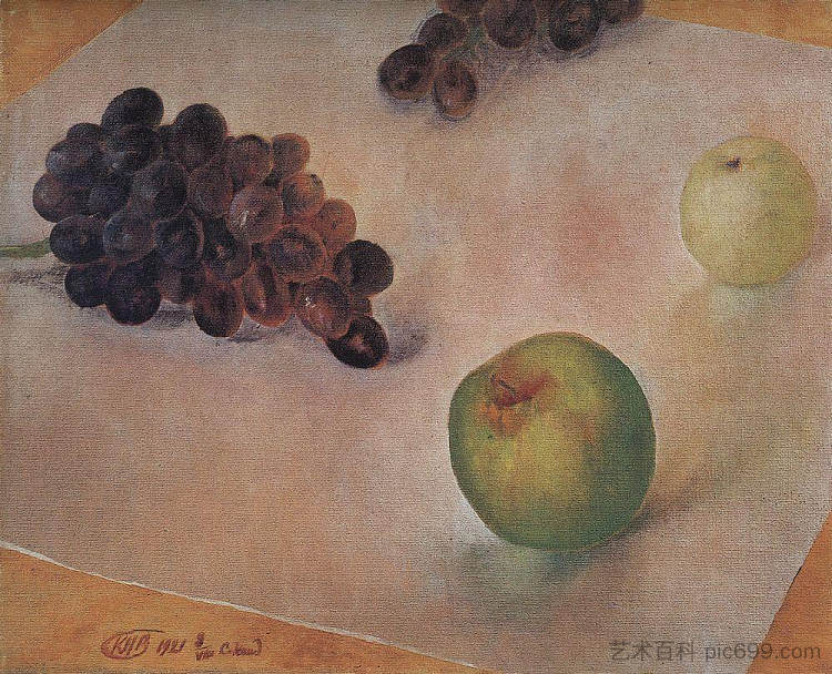 静物画 Still life (1921)，库兹马·彼得罗夫